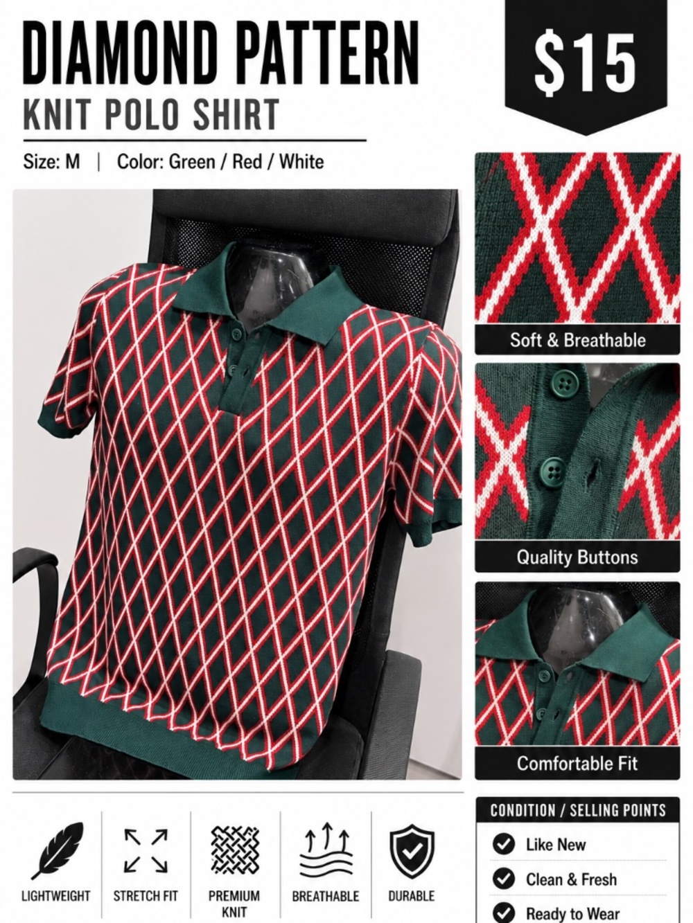 Red and Green crisscross pattern